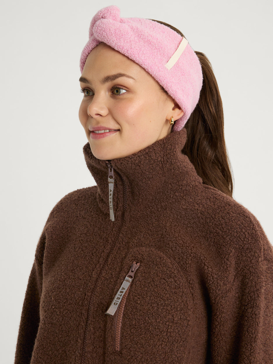 women's wool headband pink