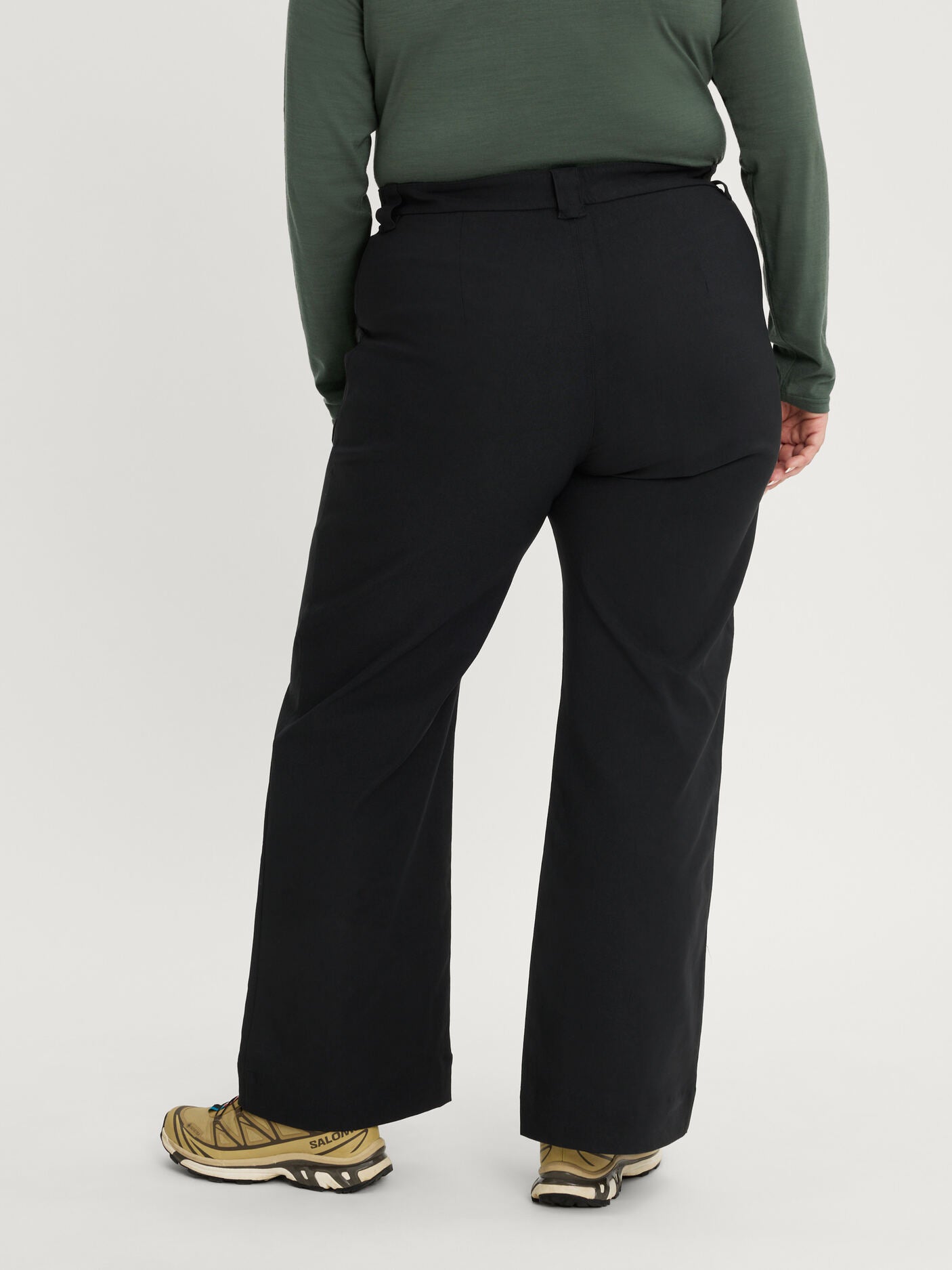 women's outdoor pants high waist black [[48 R - 173cm / 5'8'']]