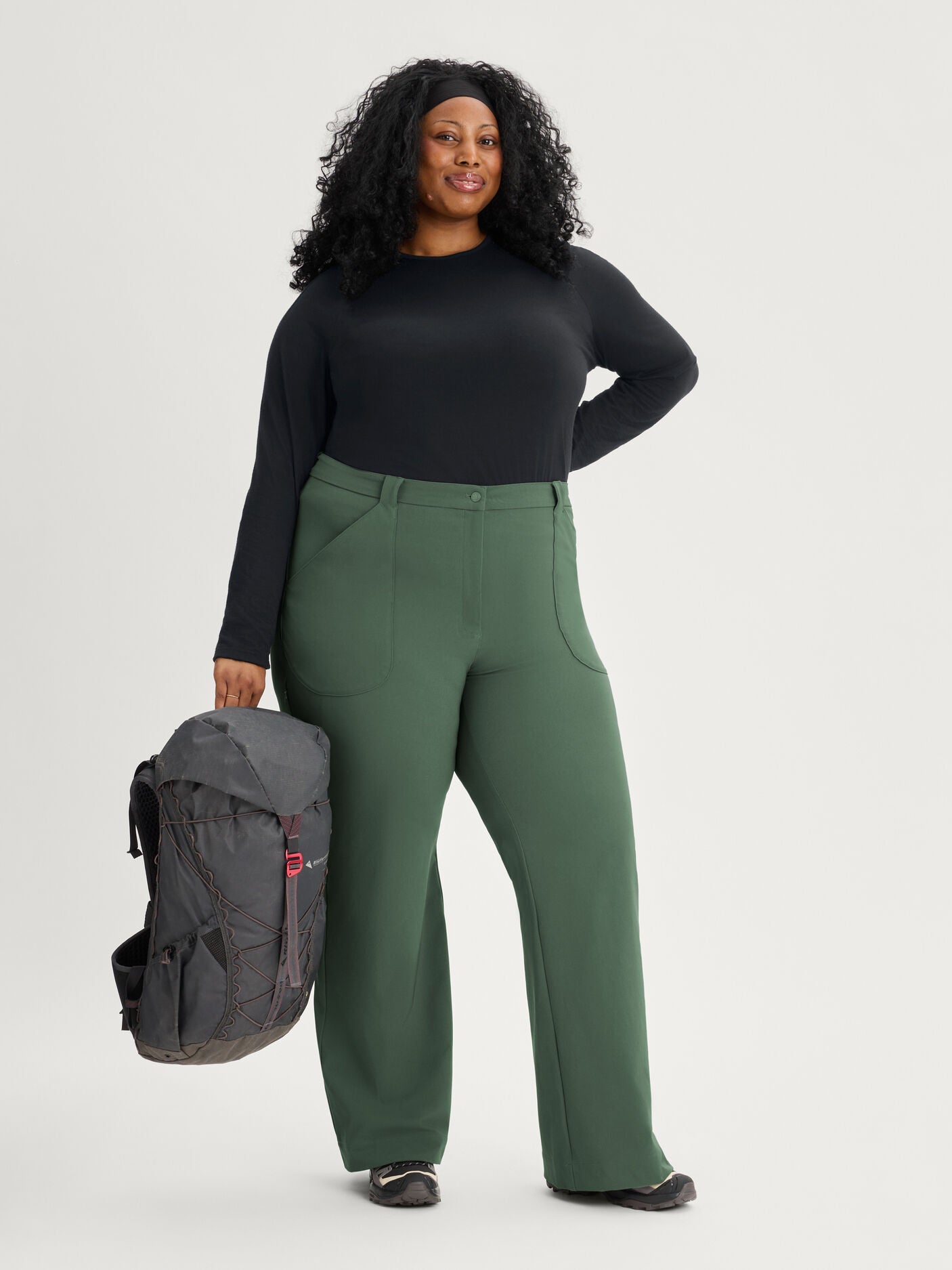women's outdoor pants stretchy green [[58 T - 181cm / 5'9'']]