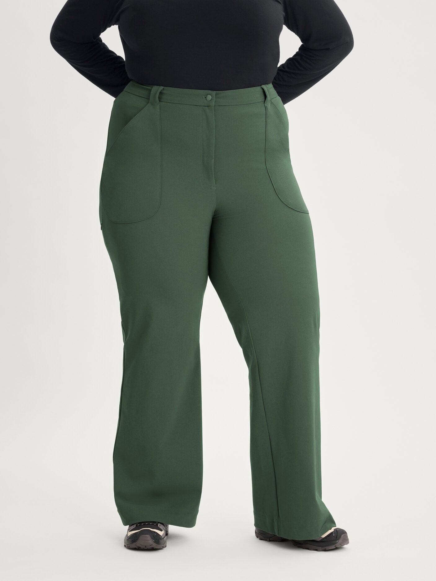 women's outdoor pants stretchy green [[58 T - 181cm / 5'9'']]