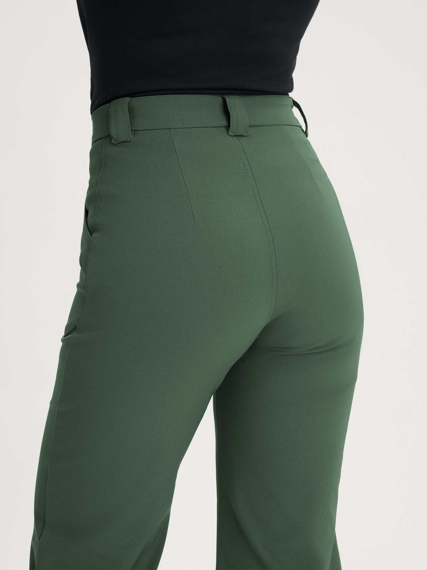 women's outdoor pants stretchy green