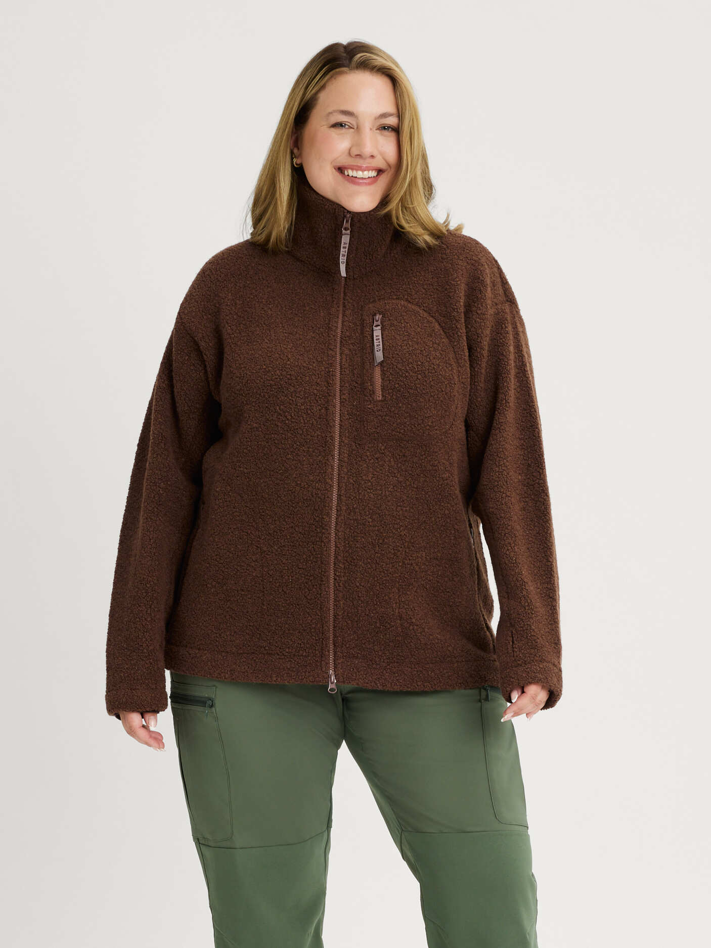 women's fleece jacket brown [[XL - 173cm / 5'8'']]