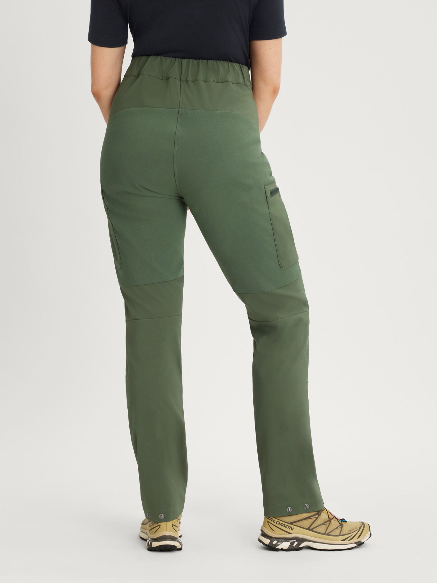 women's hiking pants stretchy green [[40 T - 178cm / 5'10'']]