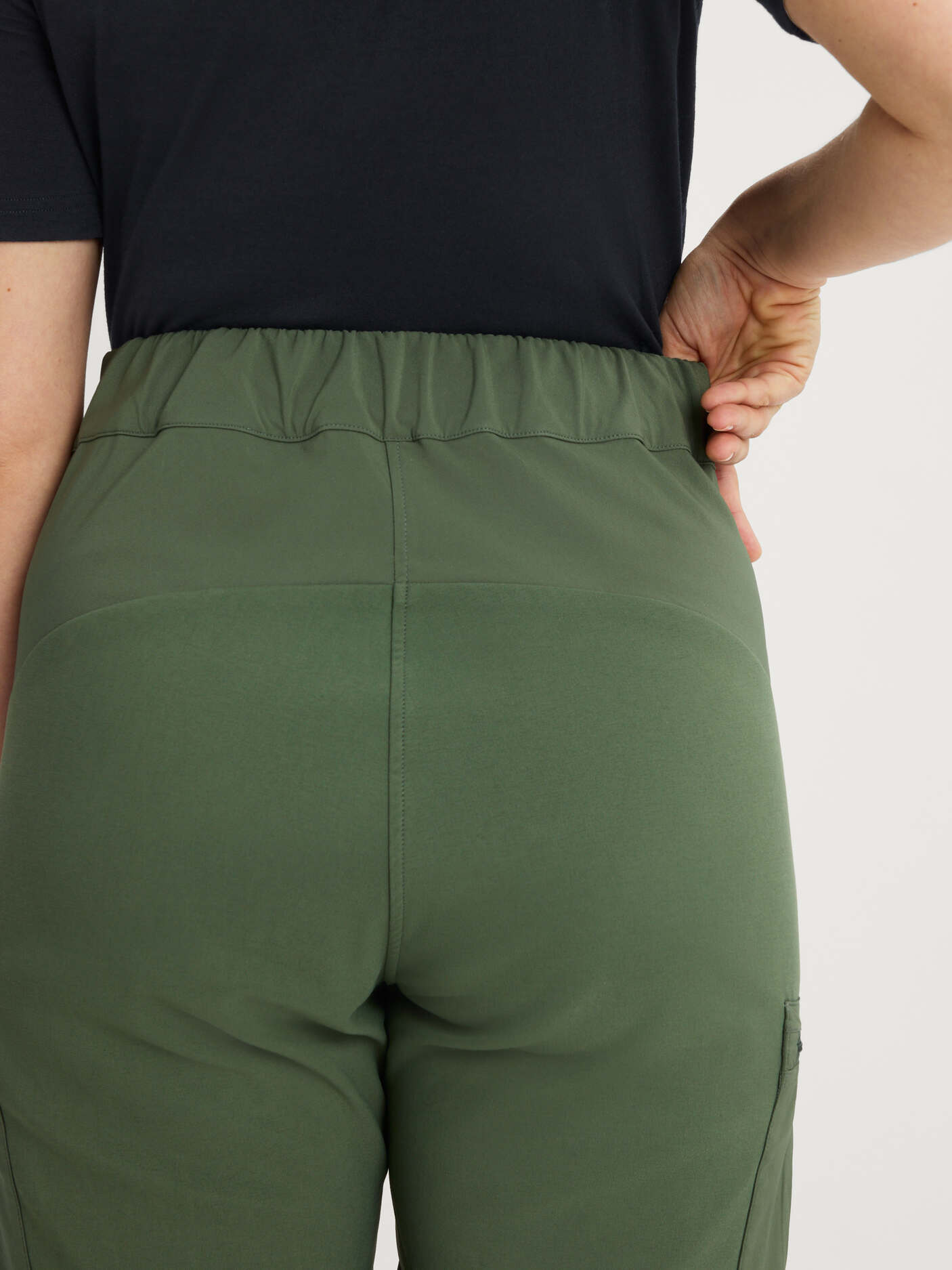 women's hiking pants stretchy green