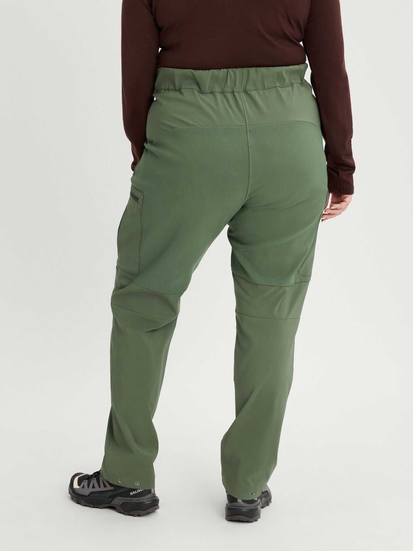 women's hiking pants stretchy green [[48 R - 173cm / 5'8'']]