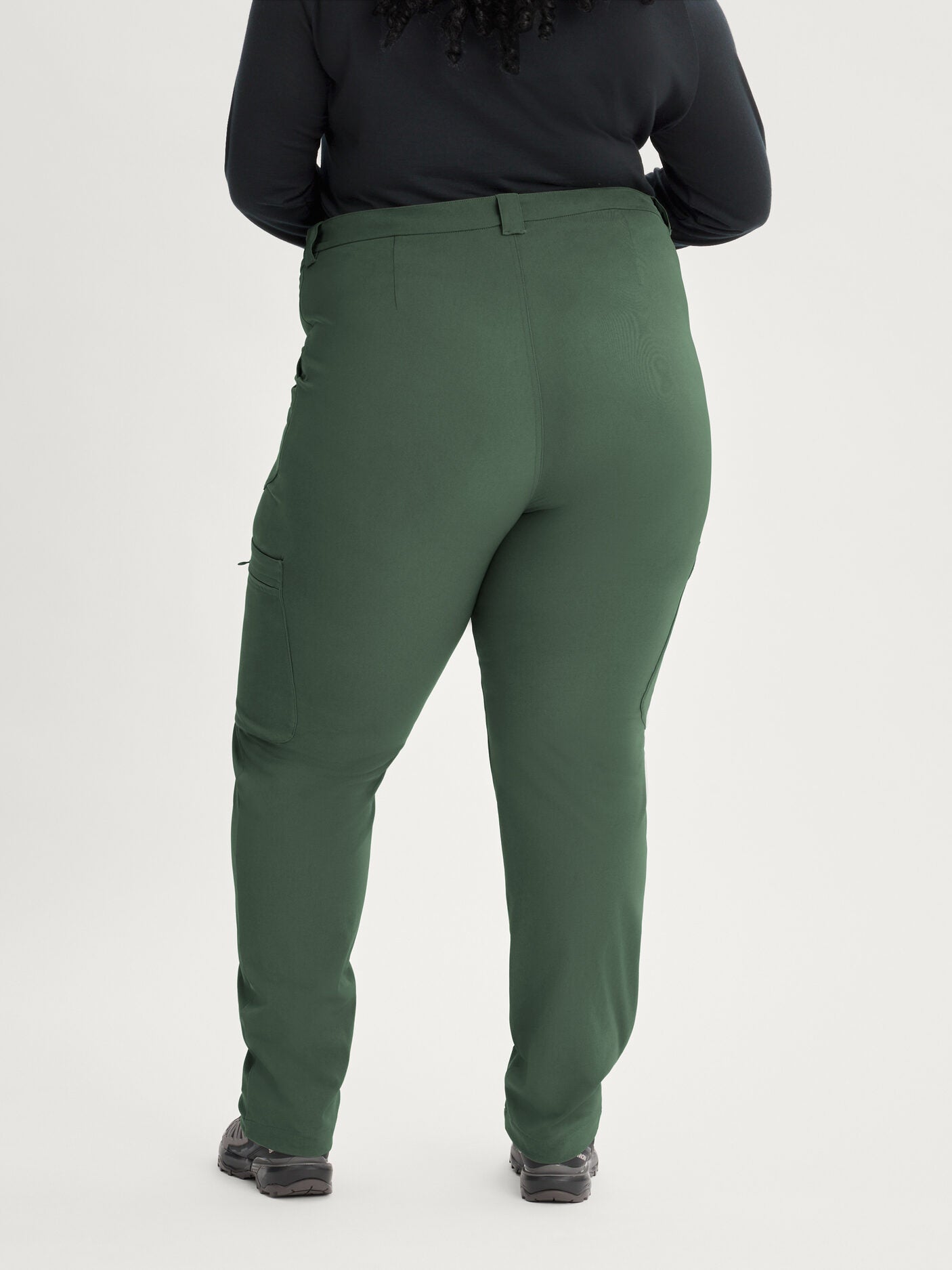 women's hiking pants stretchy waist green [[58 T - 181cm / 5'9'']]