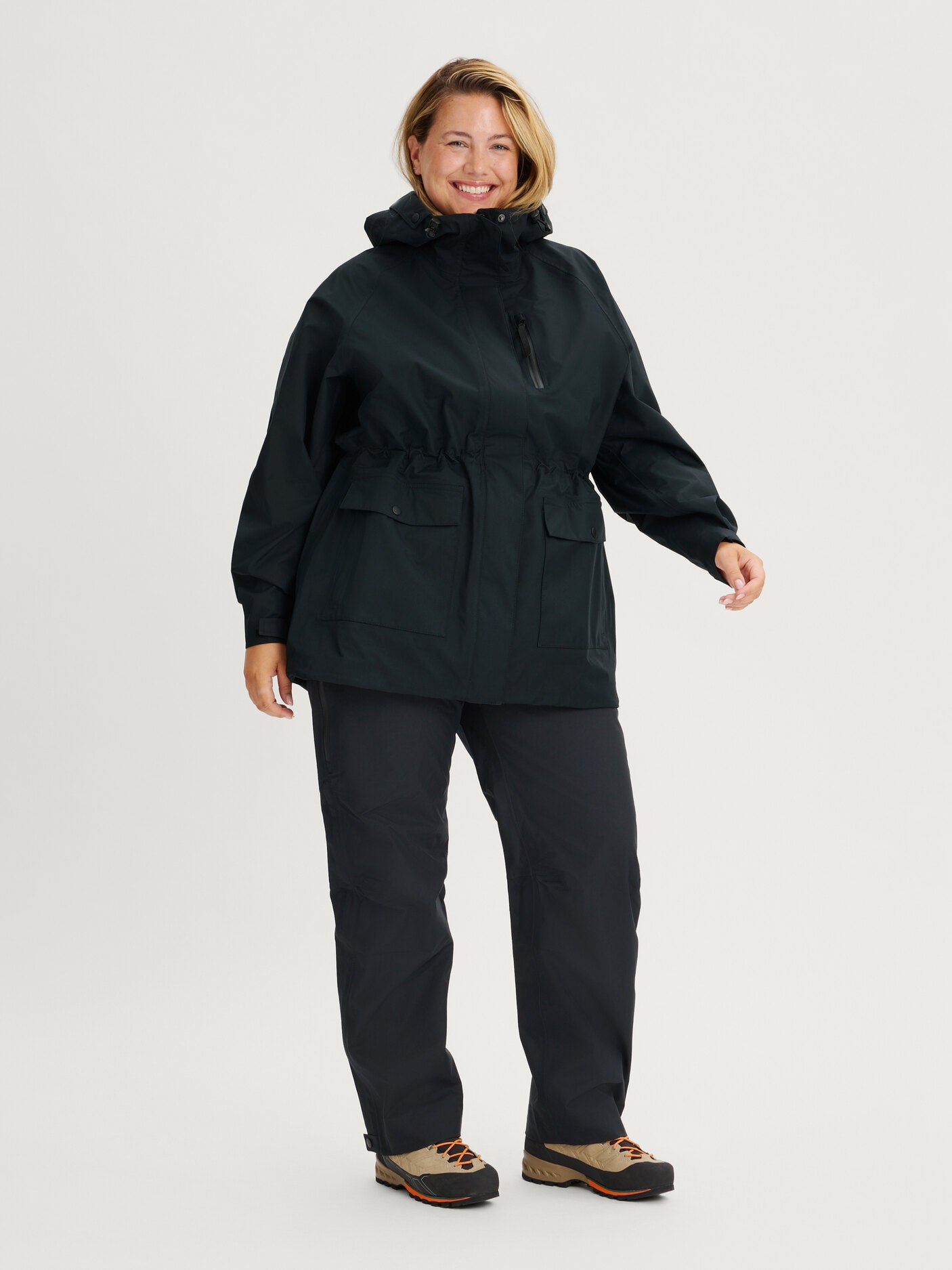 women's waterproof 3L shell jacket black [[XL - 173cm / 5'8'']]