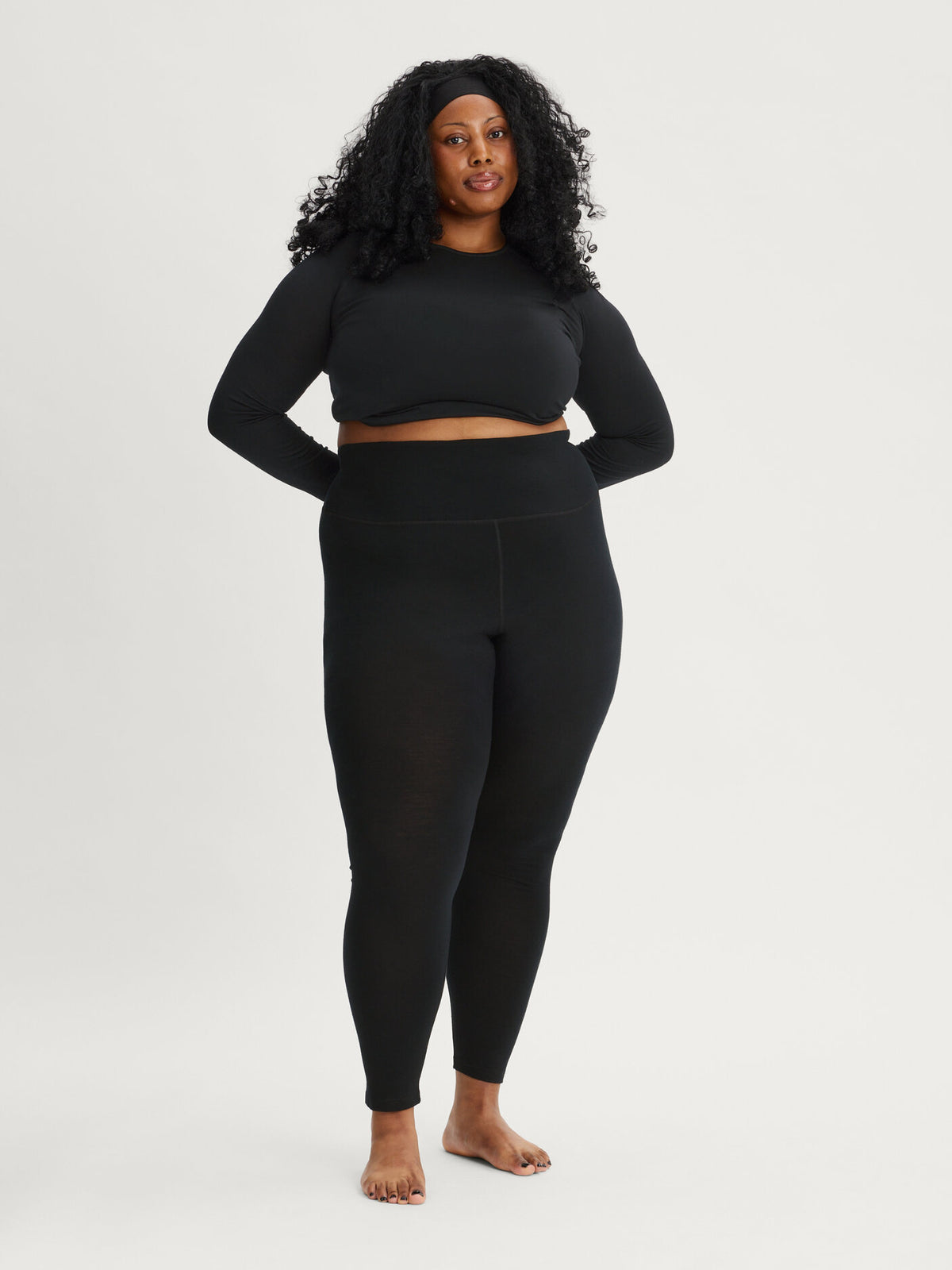 women's base layer pants black [[5XL - 181cm / 5'9'']]