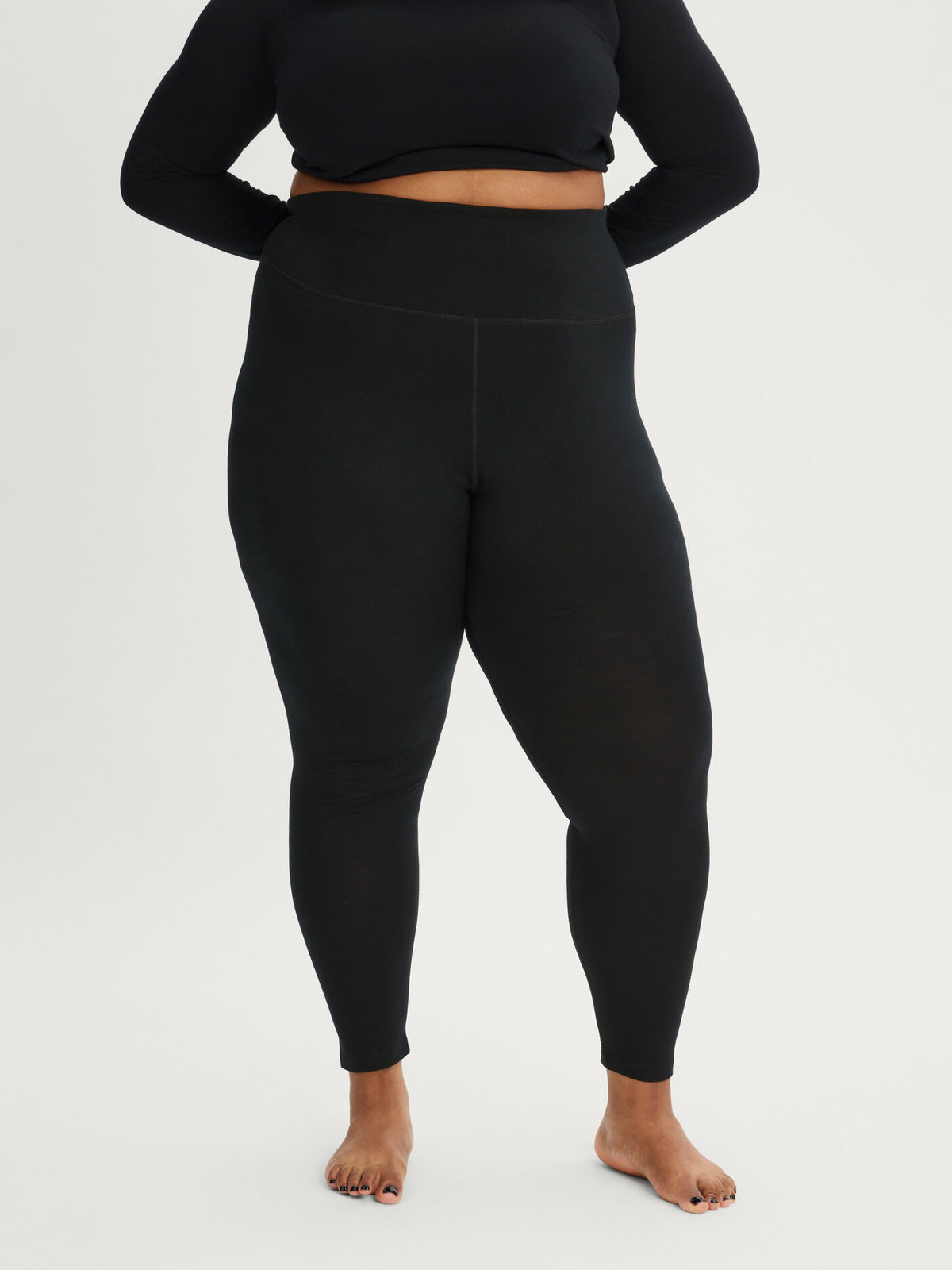 women's base layer pants black [[5XL - 181cm / 5'9'']]