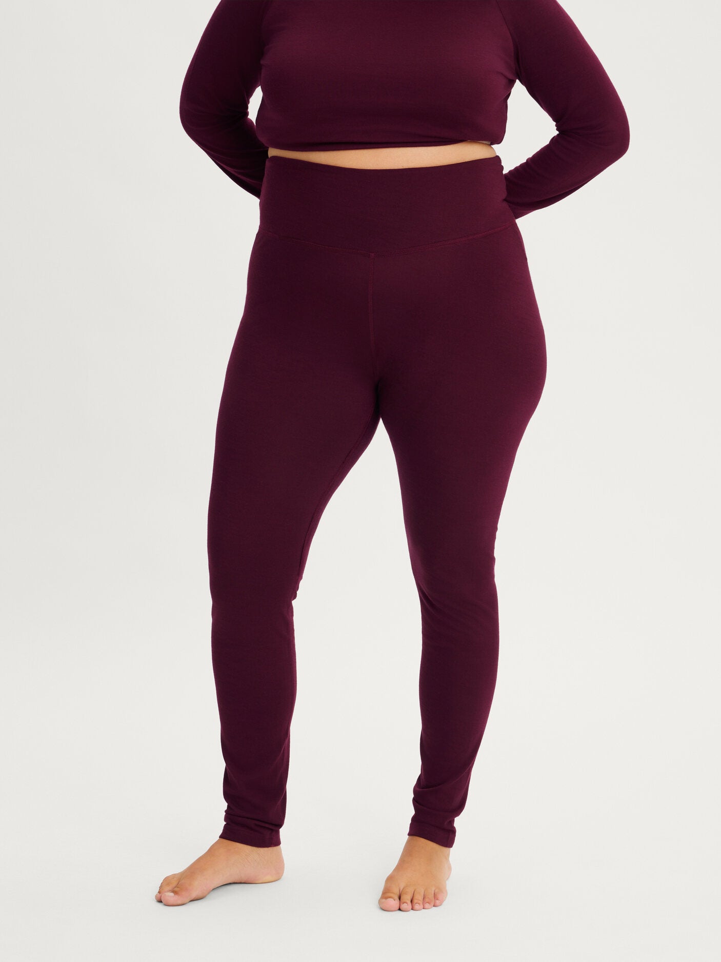 women's base layer pants burgundy [[XXL - 173cm / 5'8'']]