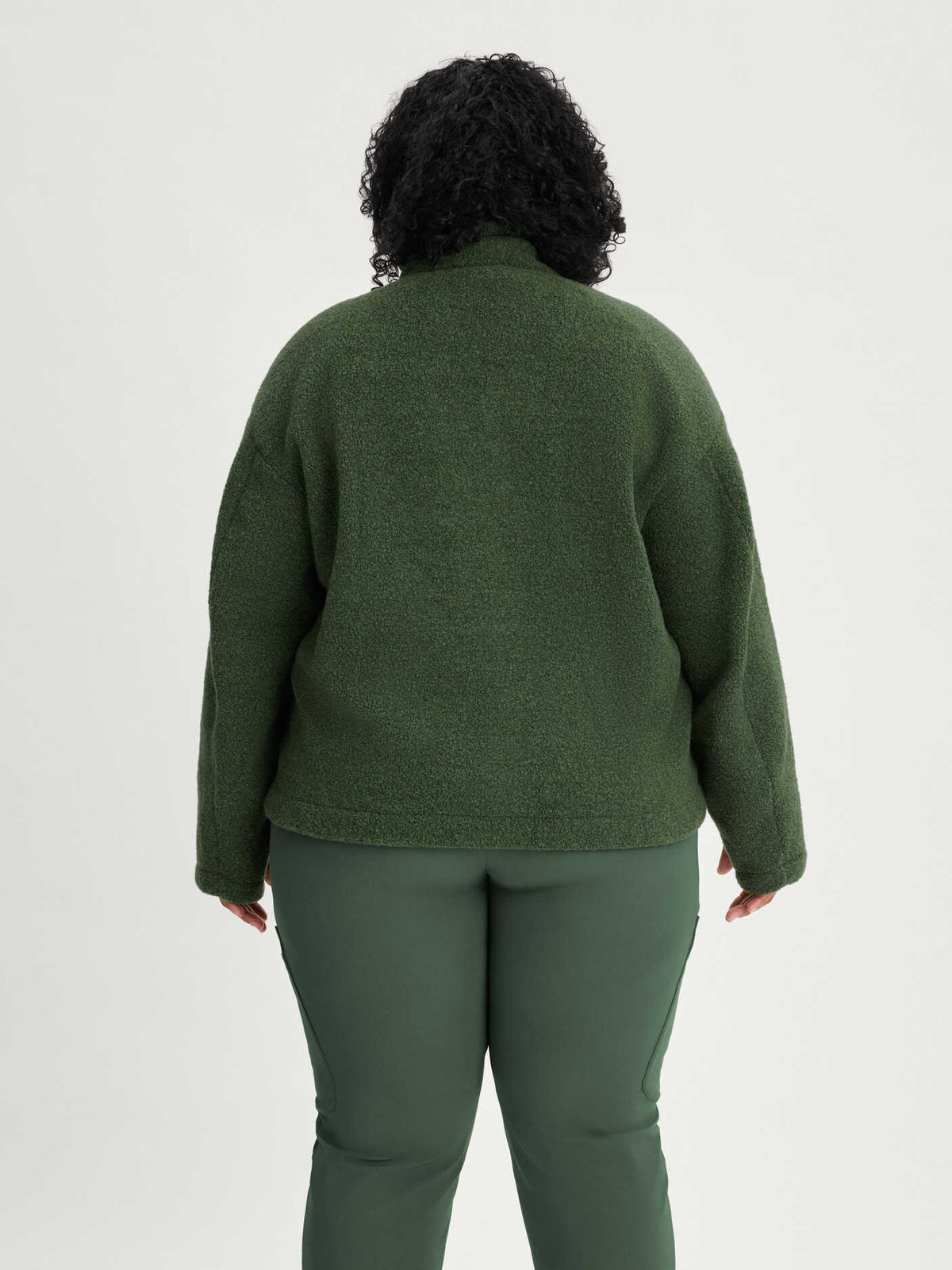 women's fleece jacket green [[5XL - 181cm / 5'9'']]