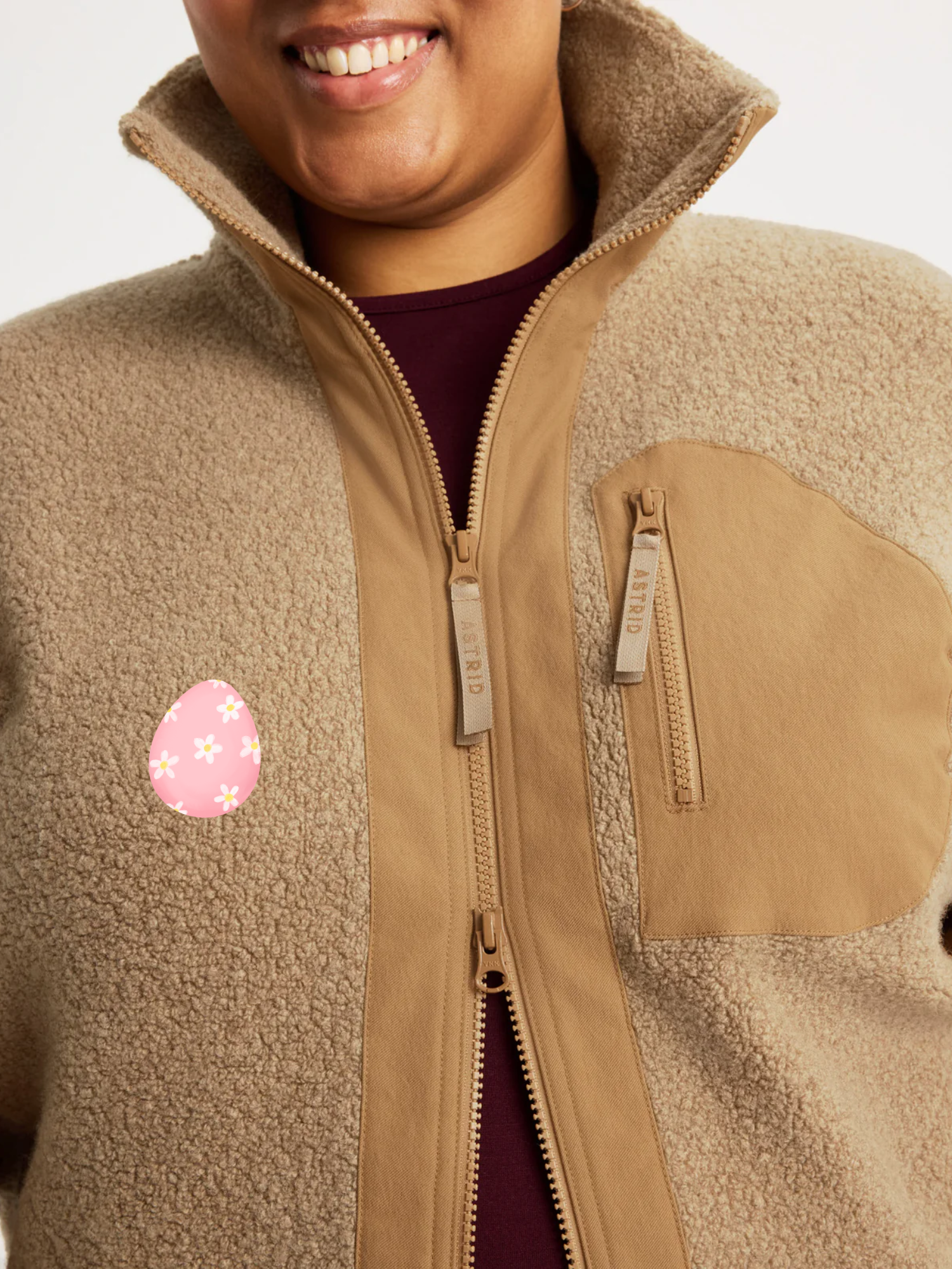 Minna Wool Fleece Jacket Camel