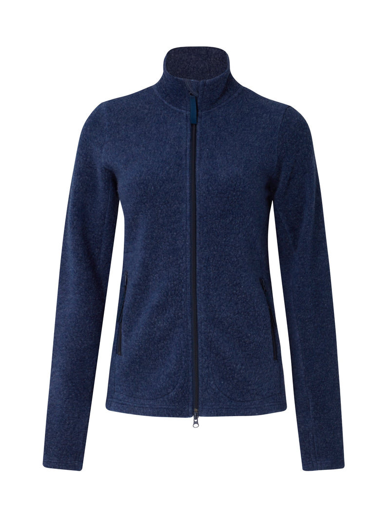 Astrid Wild fleece dam i merino ull och tencel mix - Ada Ullfleece. Marinblå