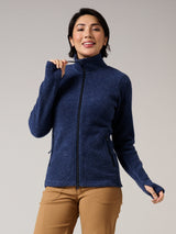 Astrid Wild fleece dam i merino ull och tencel mix - Ada Ullfleece. Marinblå