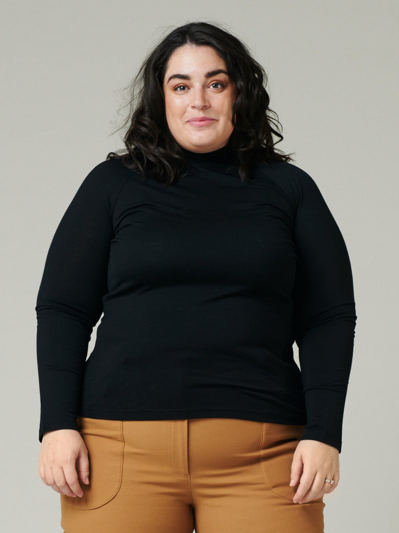 Base layer set: Aleksandra Long Sleeve Black - Ingrid Long Jane Black