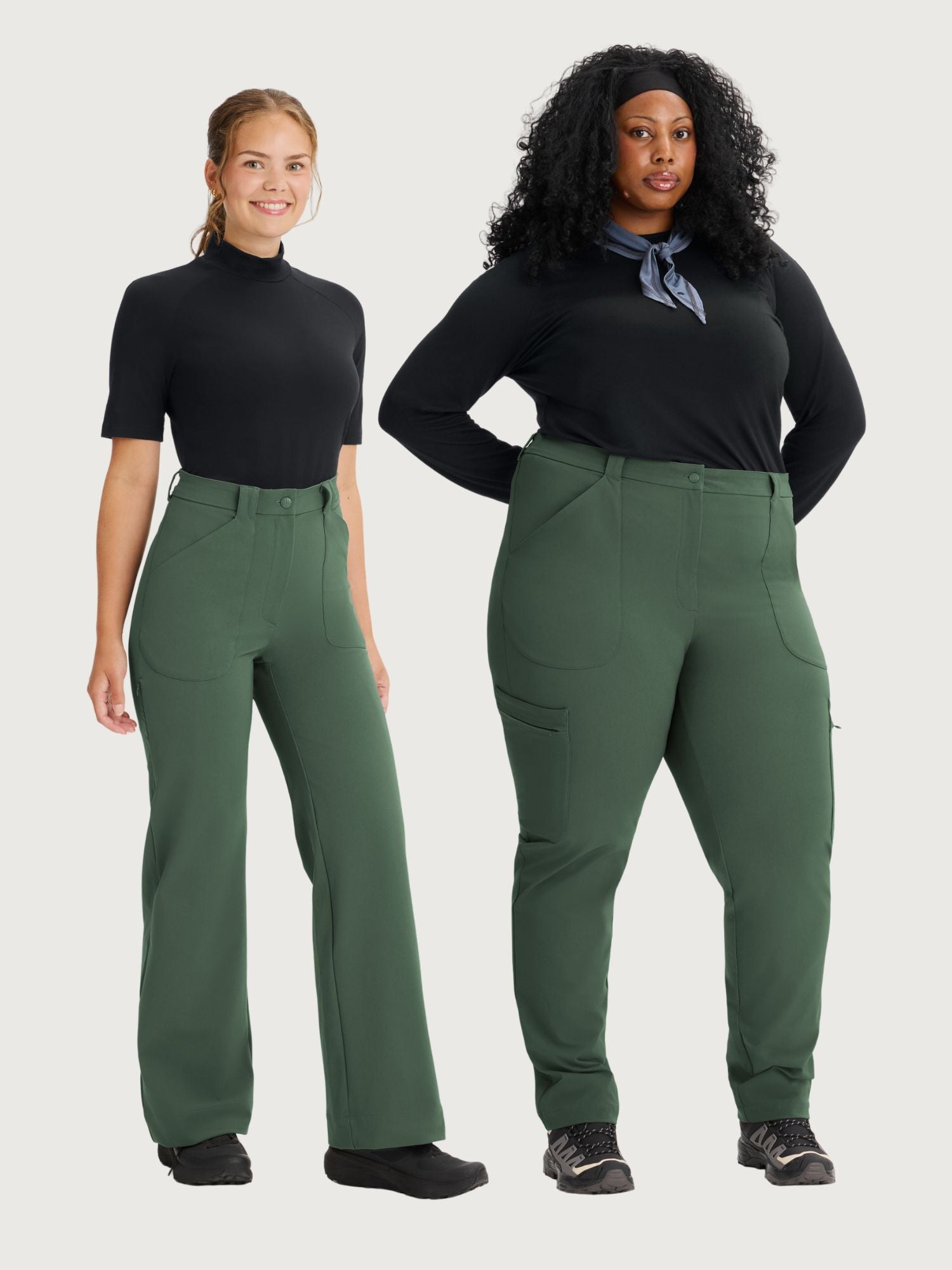 Astrid- ja Amelia-housut Extra Stretch värissä vihreä