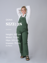 Agnes Dungarees Green