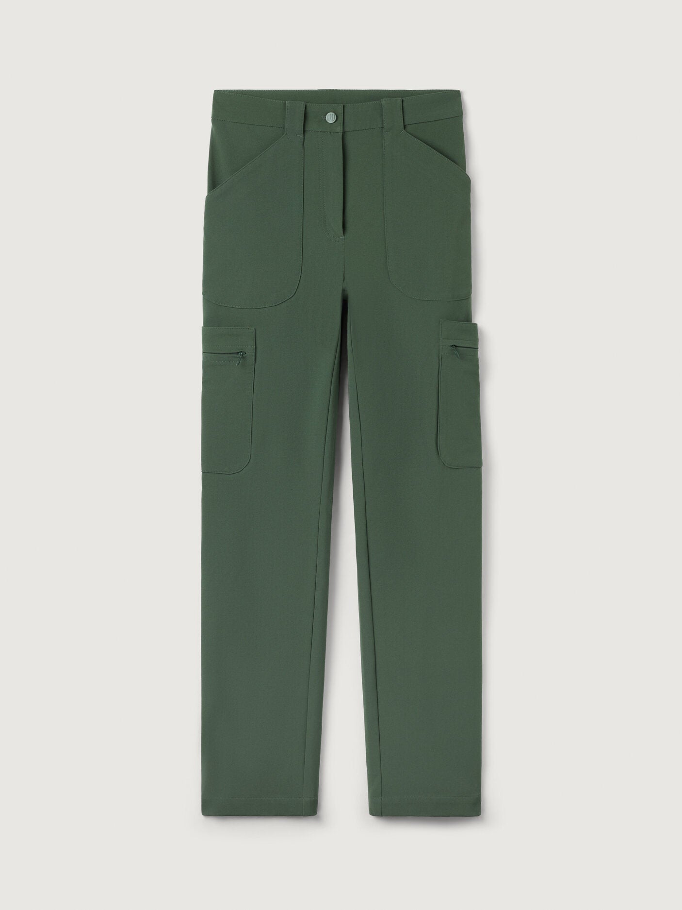 women's hiking pants stretchy waist green