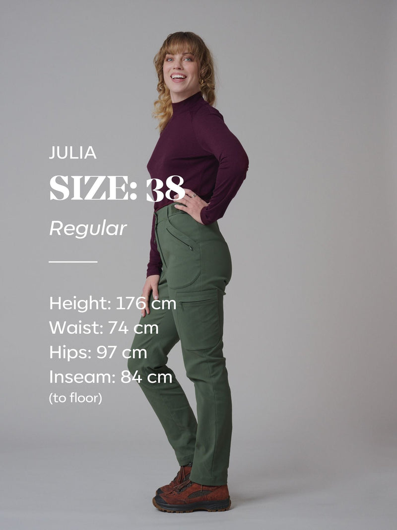 Amelia vaellushousut säädettävällä vyötäröllä Vihreä