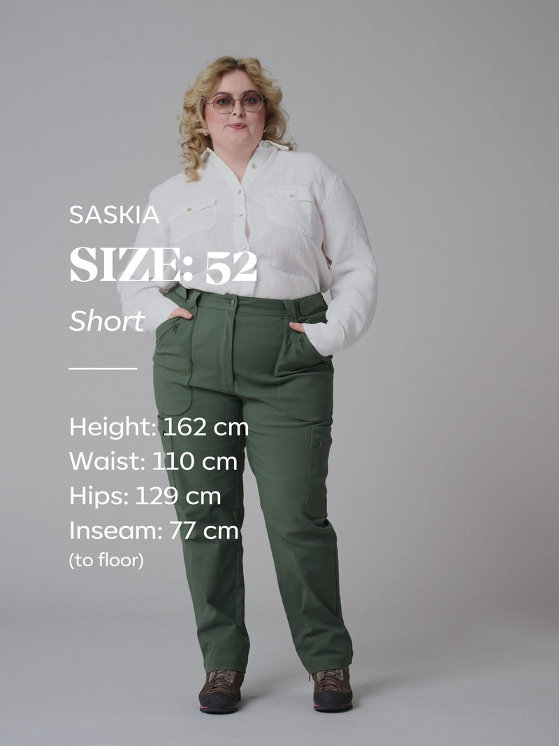 Amelia vaellushousut säädettävällä vyötäröllä Vihreä
