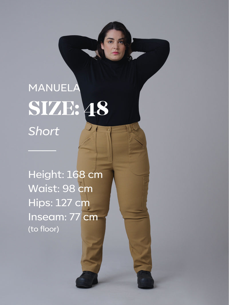 Amelia Hiking Pants with Adjustable Waist Black