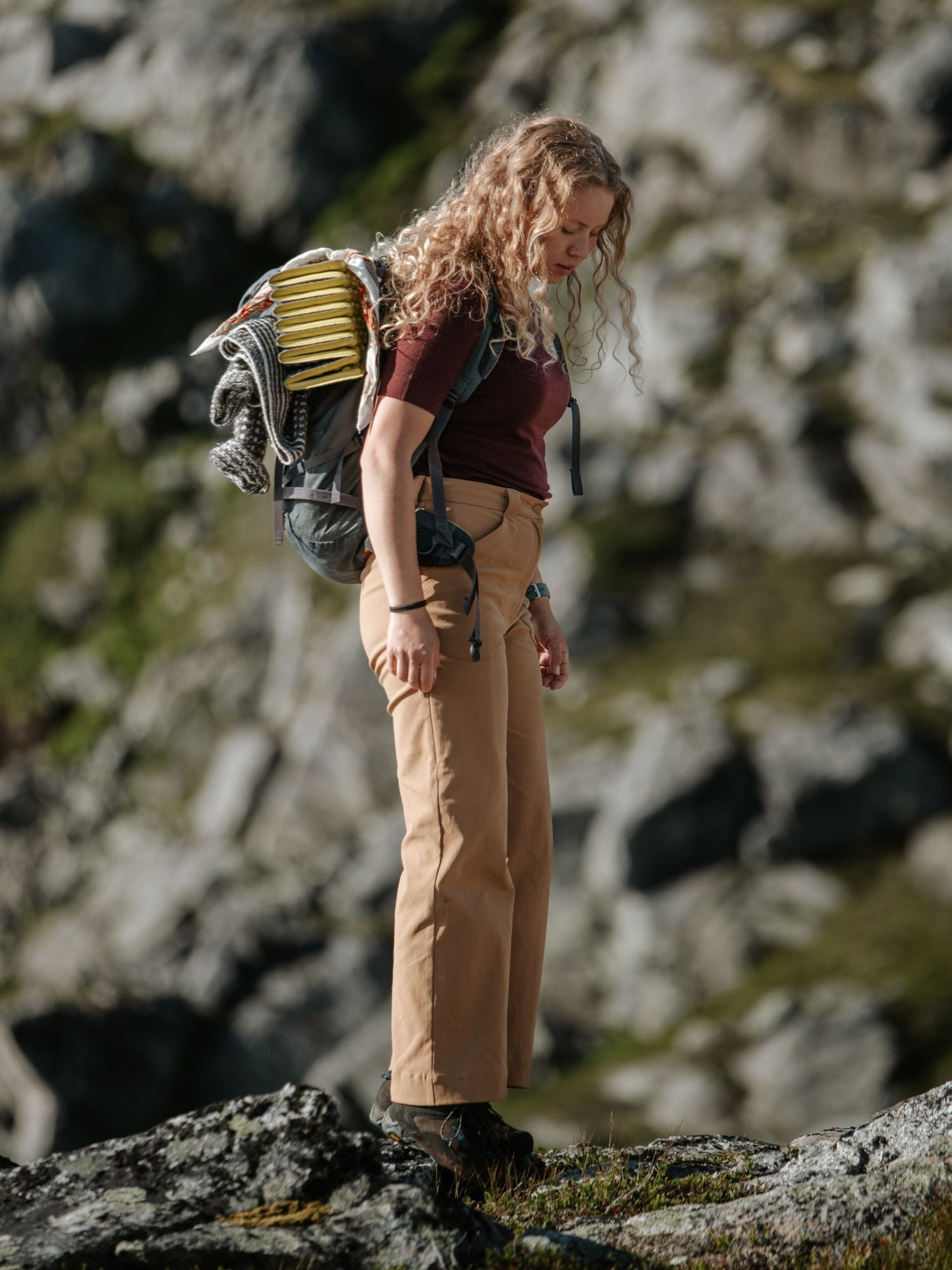 Astrid friluftsbyxa dam Kamel