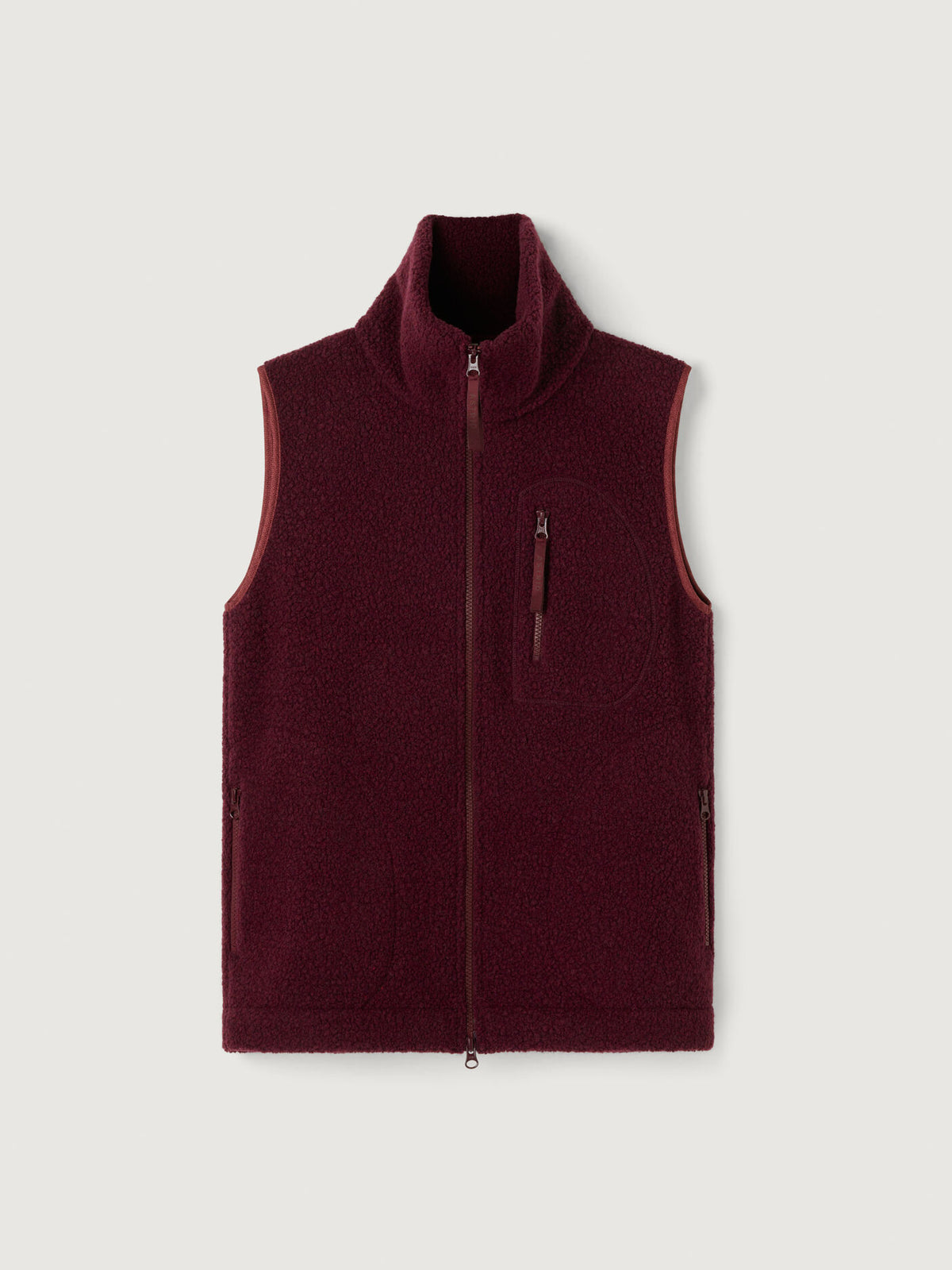 women's fleece vest burgundy