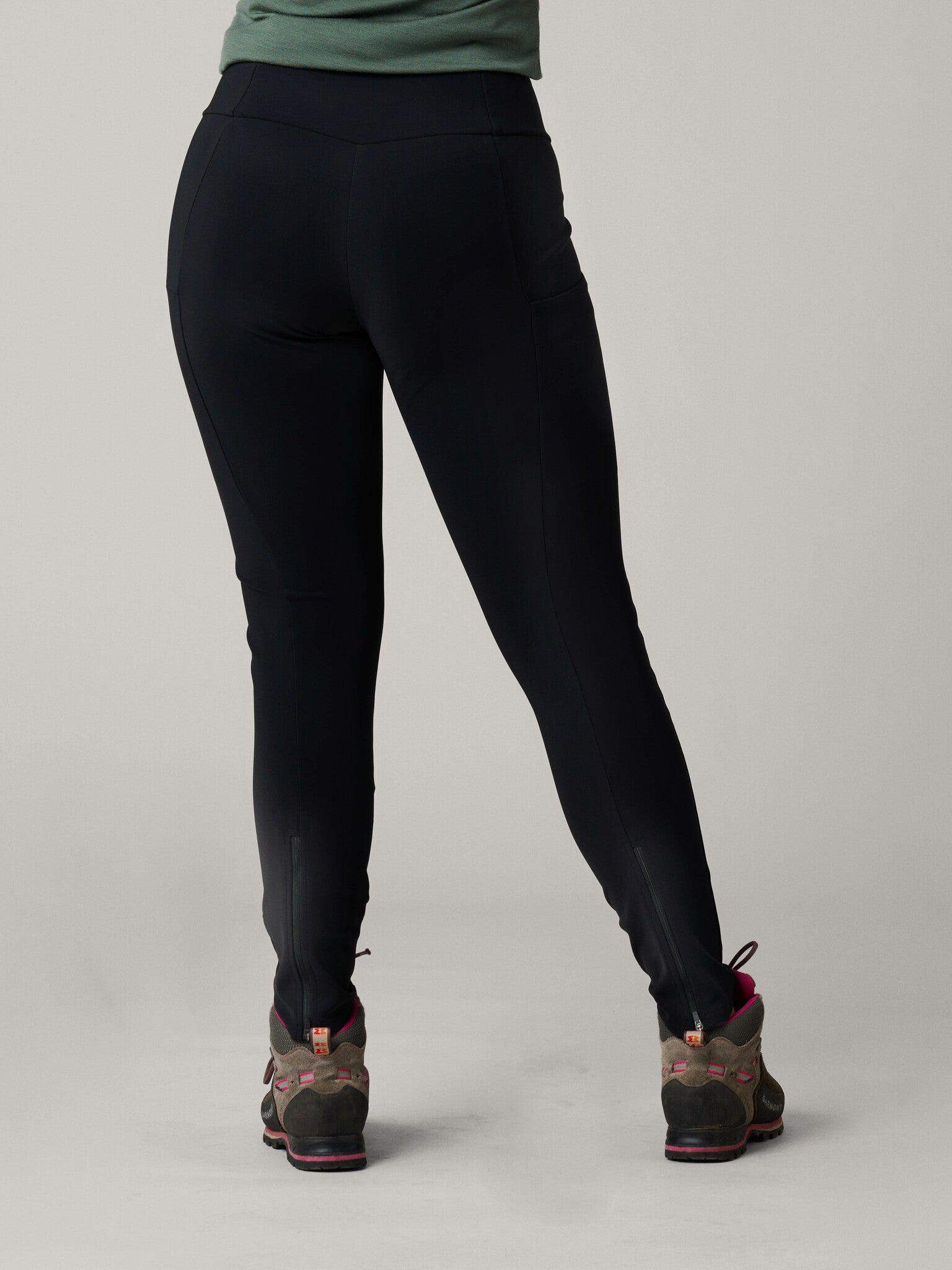 Women's Hiking Tights High Waist Black