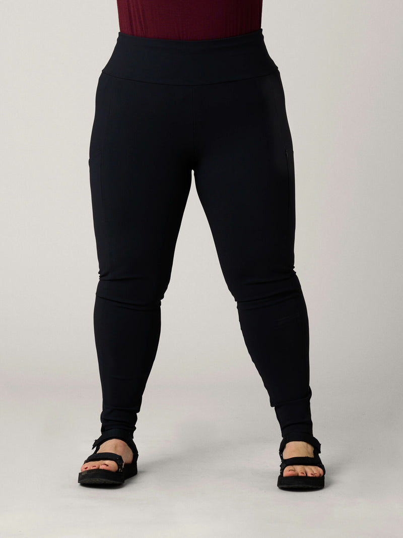 Women's Hiking Tights High Waist Black