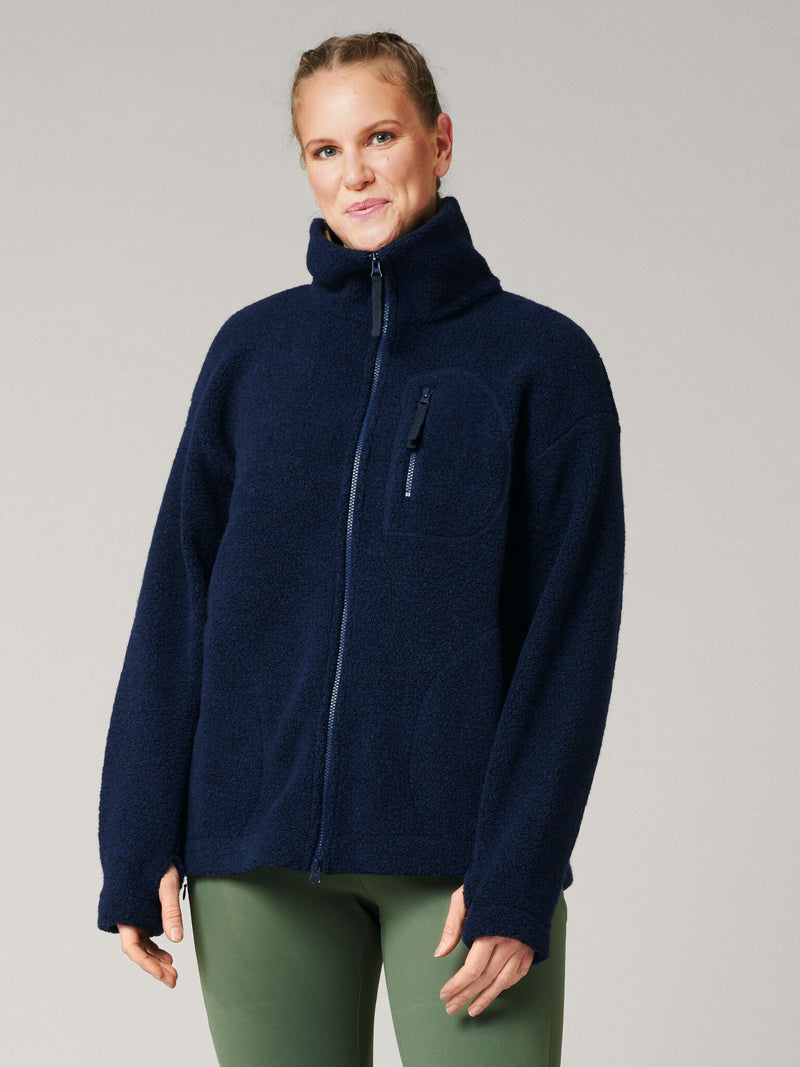 Women's Fleece Jacket Navy | Astrid Wild
