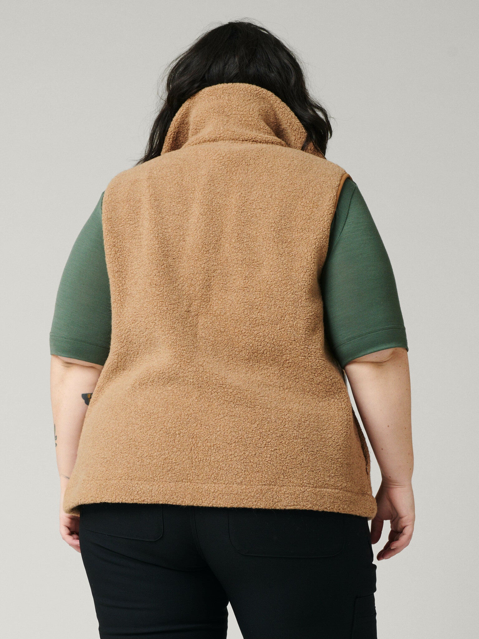 Fleeceväst dam Kamel [[XXL - 168cm / 5'6'']]