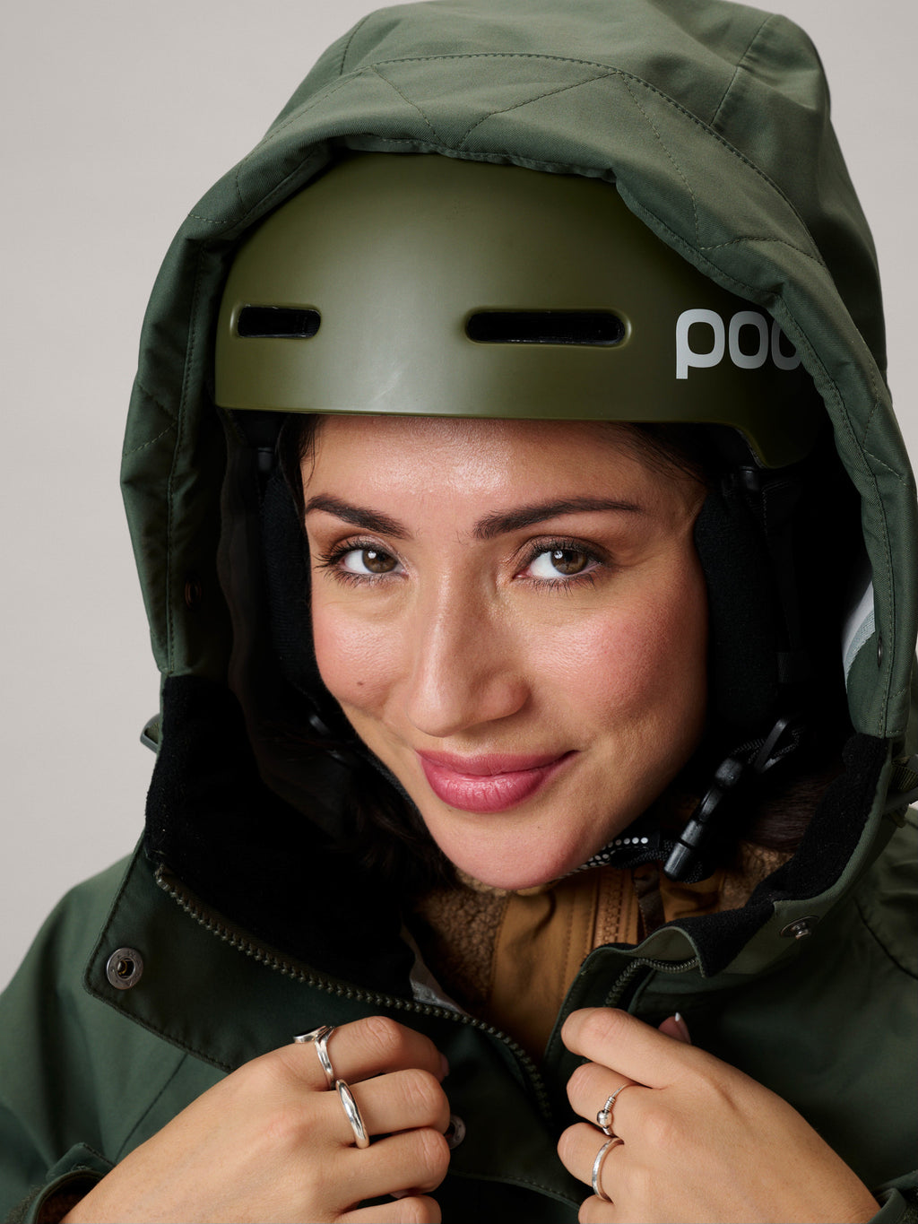 Women's Waterproof 3L Shell Jacket Green | Astrid Wild