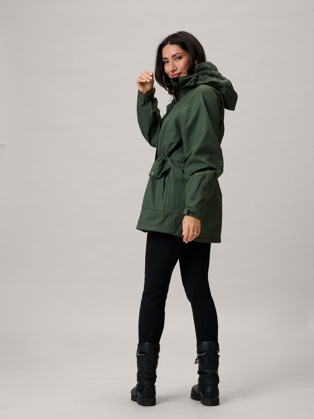 Women's Waterproof 3L Shell Jacket Green | Astrid Wild