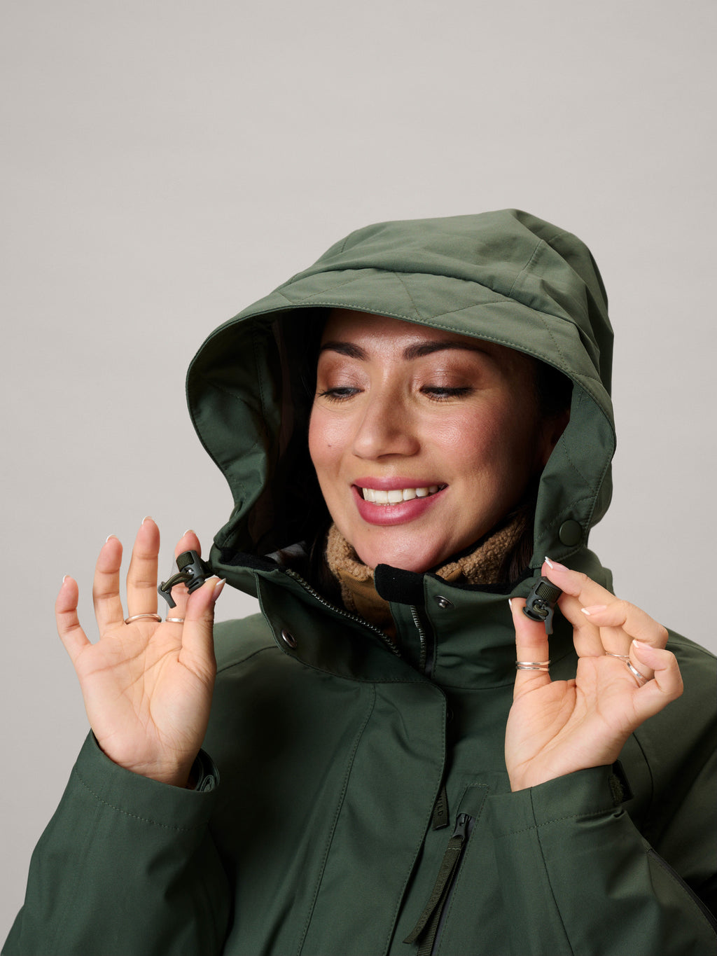 Women's Waterproof 3L Shell Jacket Green | Astrid Wild