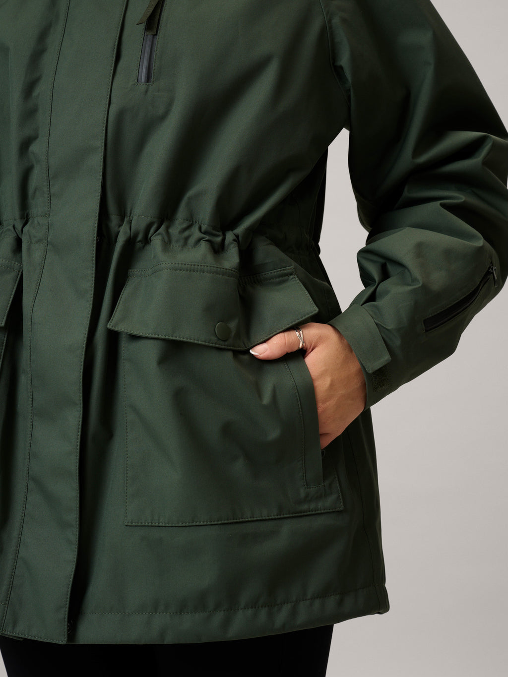 Women's Waterproof 3L Shell Jacket Green | Astrid Wild