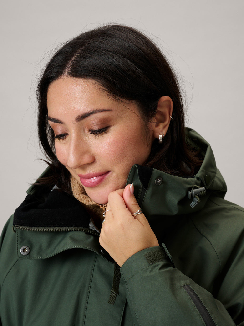 Women's Waterproof 3L Shell Jacket Green | Astrid Wild
