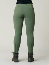 Astrid Wild vandringstights dam med hög midja och praktiska fickor, med vattenavvisande och stretchig tyg - Rosa. Färg Grön
