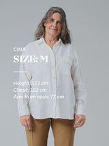 Astrid Wild linneskjorta dam i 100 % linne - Fredrika. Färg Off-White