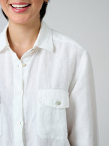 Astrid Wild linneskjorta dam i 100 % linne - Fredrika. Färg Off-White