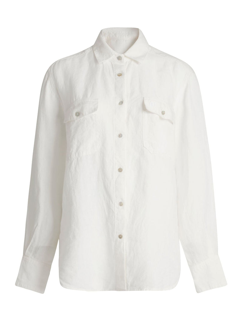 Astrid Wild linneskjorta dam i 100 % linne - Fredrika. Färg Off-White